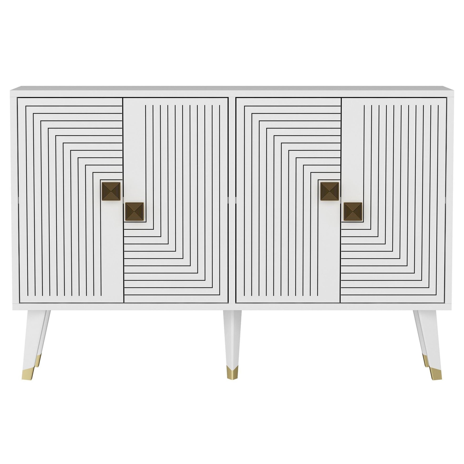 Konzolni stol Ahart - White, Gold | AG-vitahome.hr