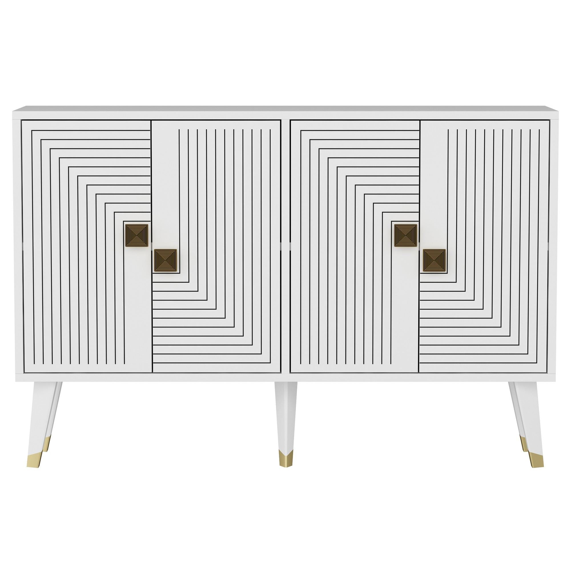 Konzolni stol Ahart - White, Gold | AG-vitahome.hr