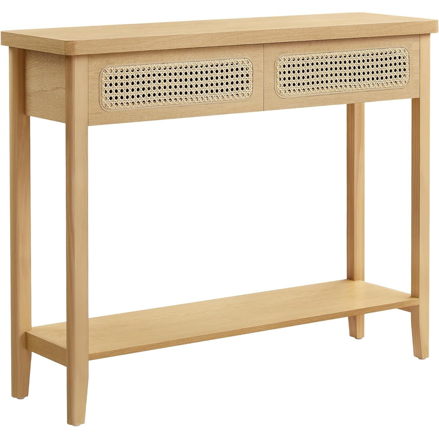 Konzolni stol boho stila s 2 ladice, 30 x 100 x 80 cm, hrast bež boje | VASAGLE-vitahome.hr