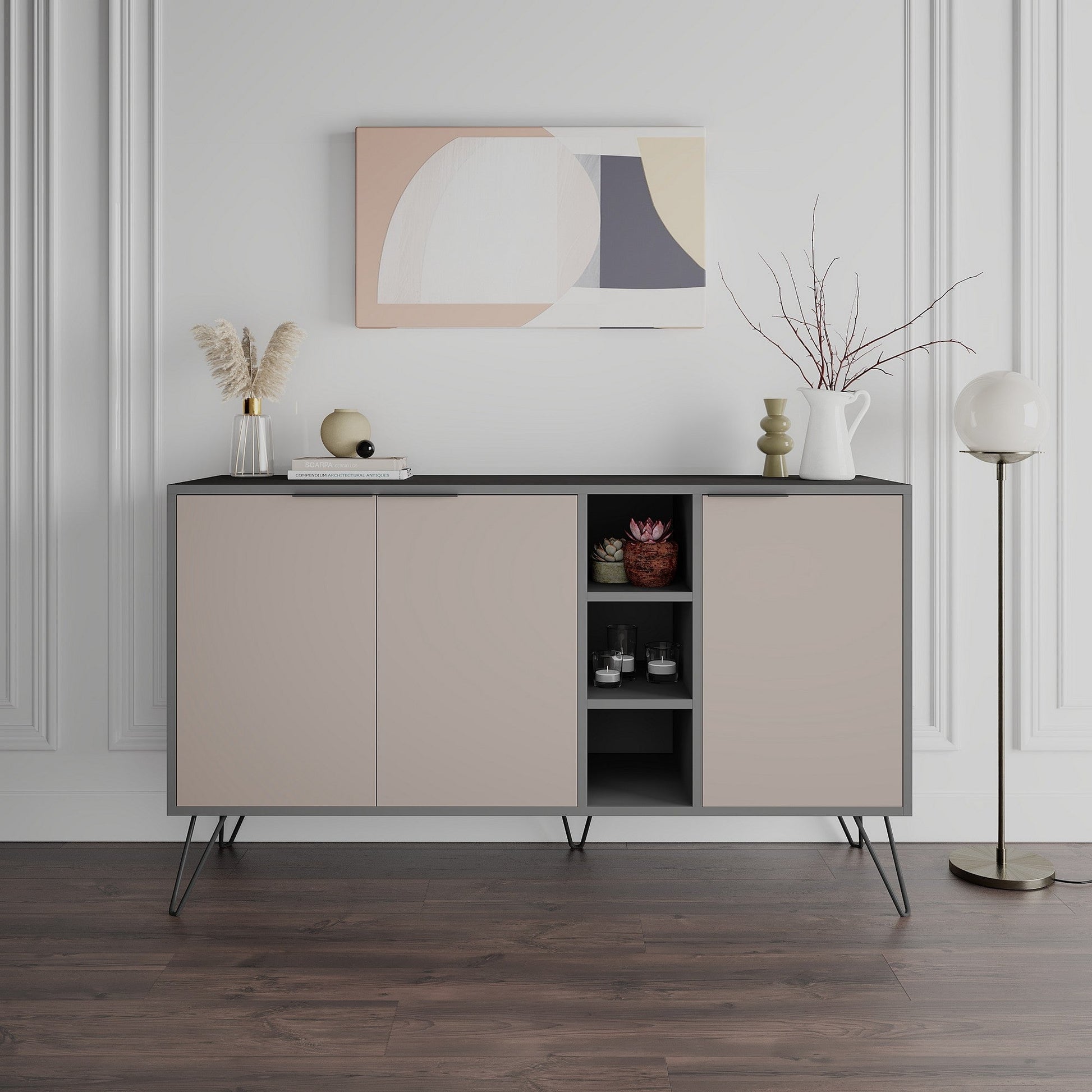 Konzolni stol Clara Console - Anthracite, Light Mocha | AG-vitahome.hr