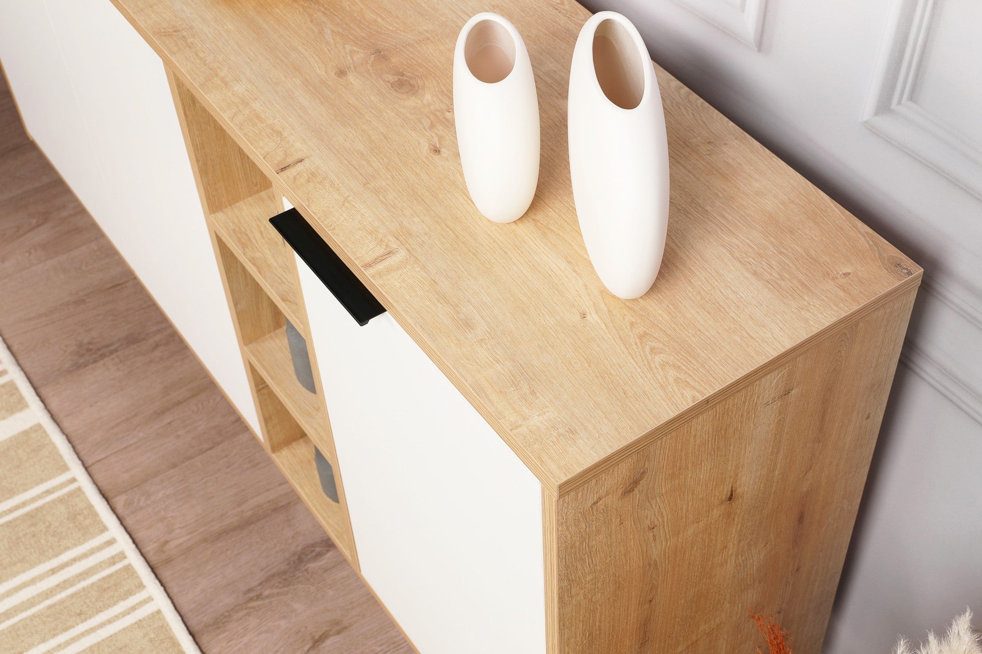 Konzolni stol Clara Console - Oak, White | AG-vitahome.hr