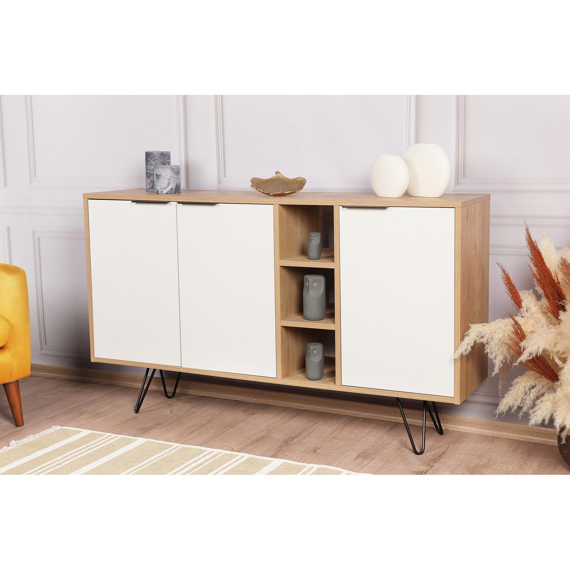 Konzolni stol Clara Console - Oak, White | AG-vitahome.hr