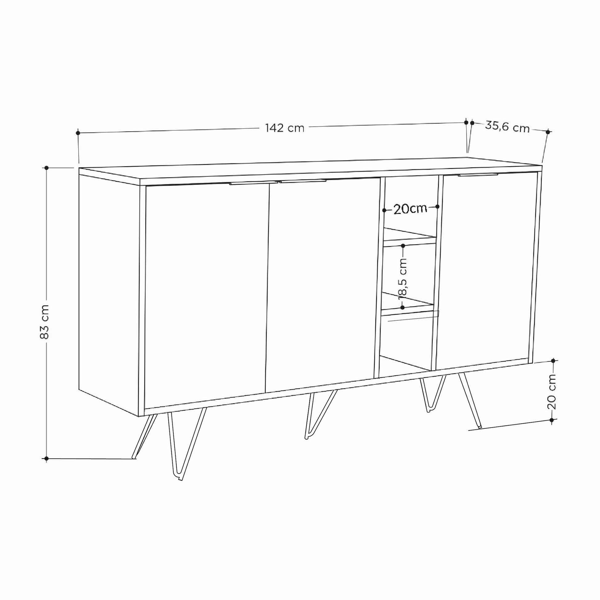 Konzolni stol Clara - Sandstone, Oak | AG-vitahome.hr