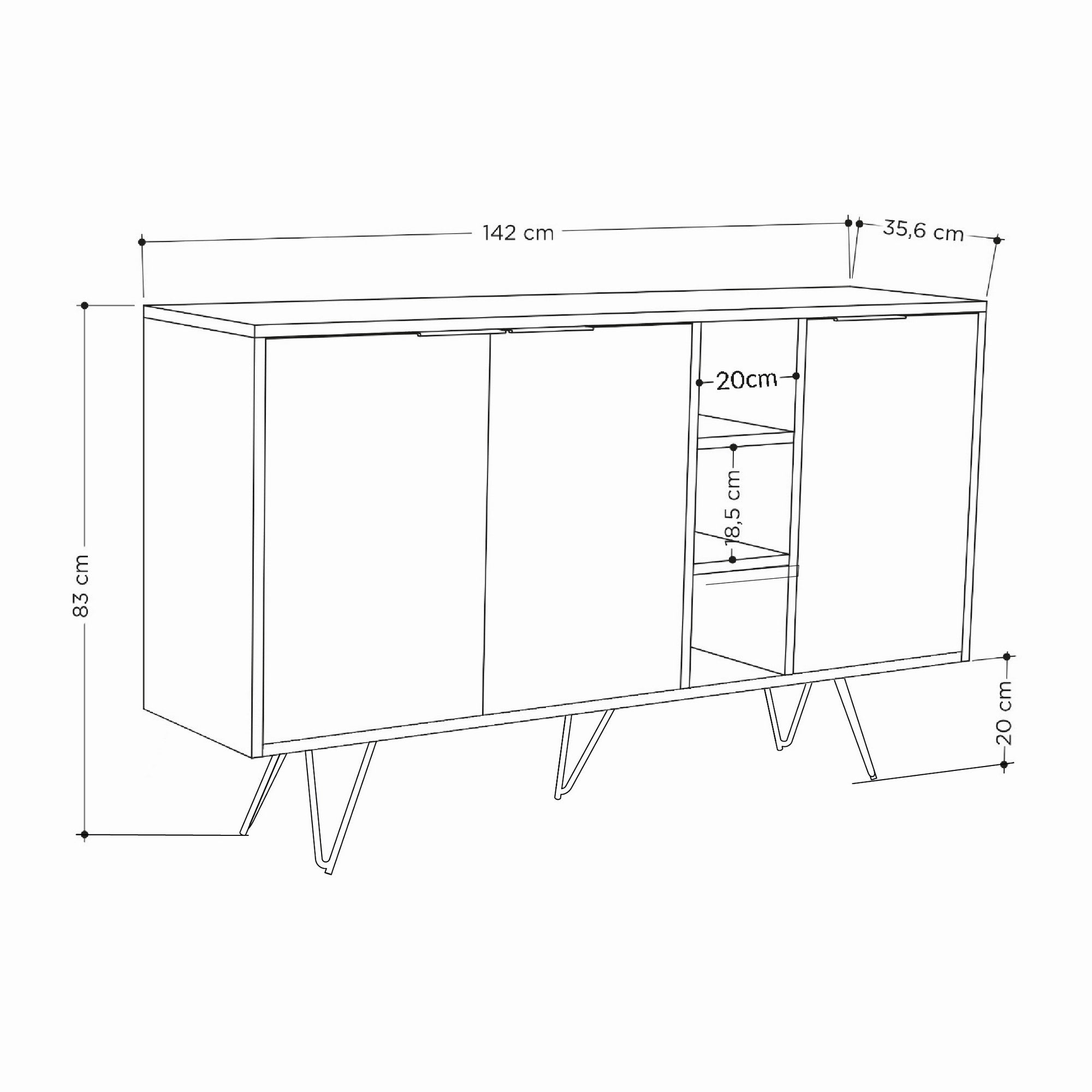 Konzolni stol Clara - Sandstone, Oak | AG-vitahome.hr