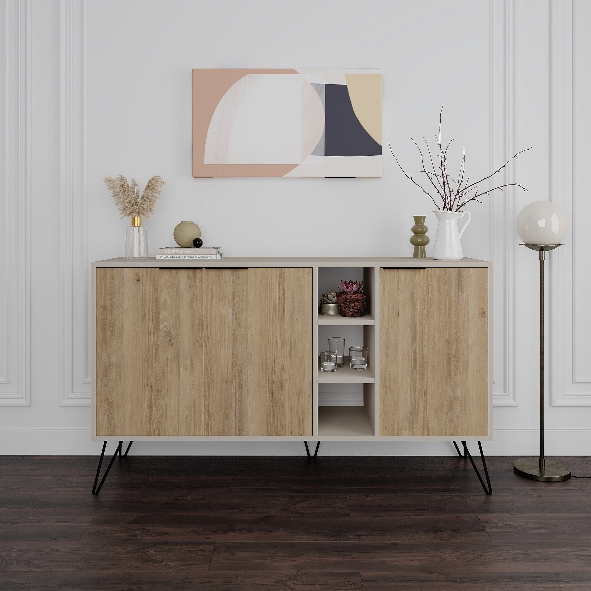 Konzolni stol Clara - Sandstone, Oak | AG-vitahome.hr