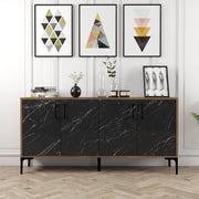 Konzolni stol Kiev 160 - Walnut, Black Marble | AG-vitahome.hr