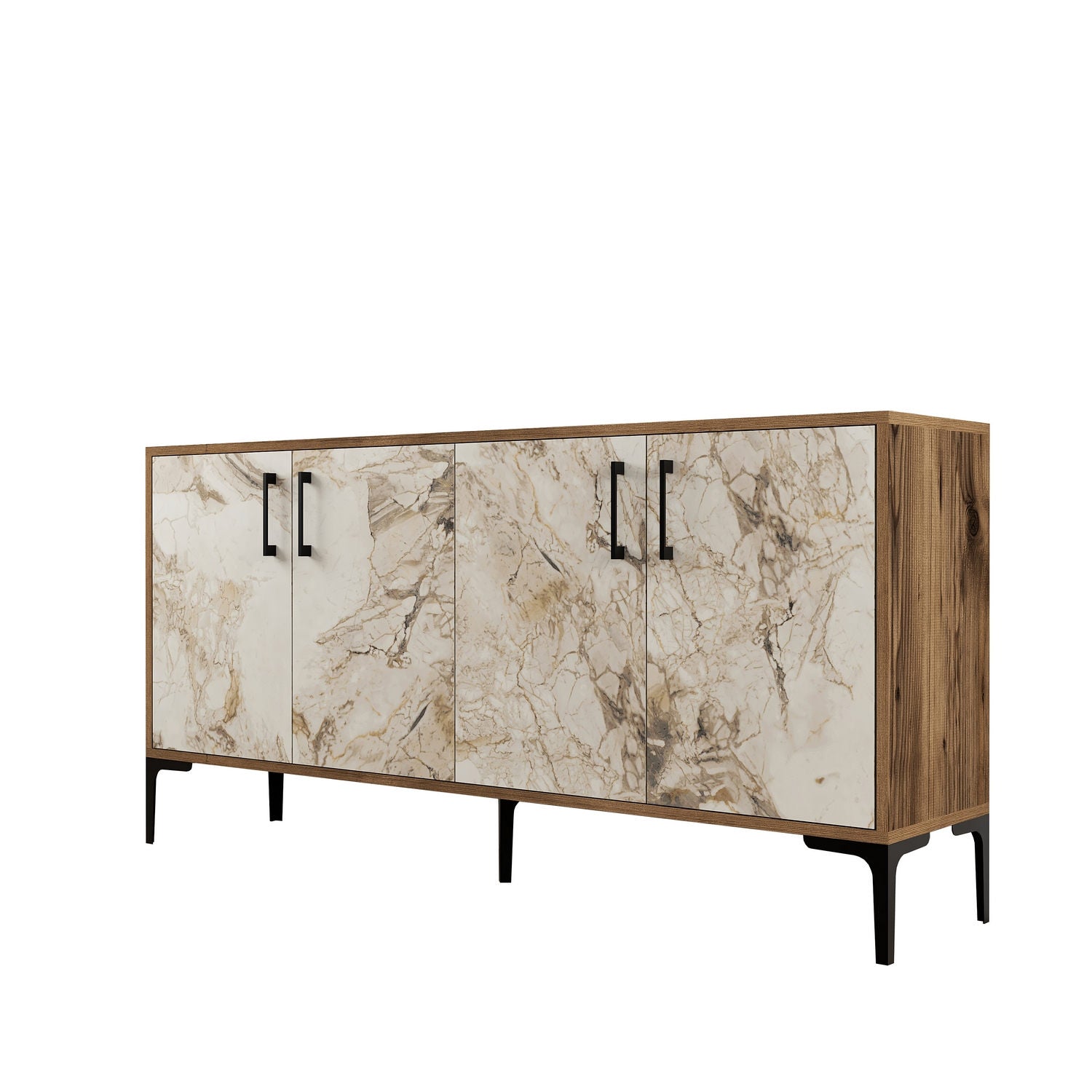 Konzolni stol Kiev 160 - Walnut, White Marble | AG-vitahome.hr
