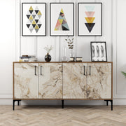 Konzolni stol Kiev 160 - Walnut, White Marble | AG-vitahome.hr