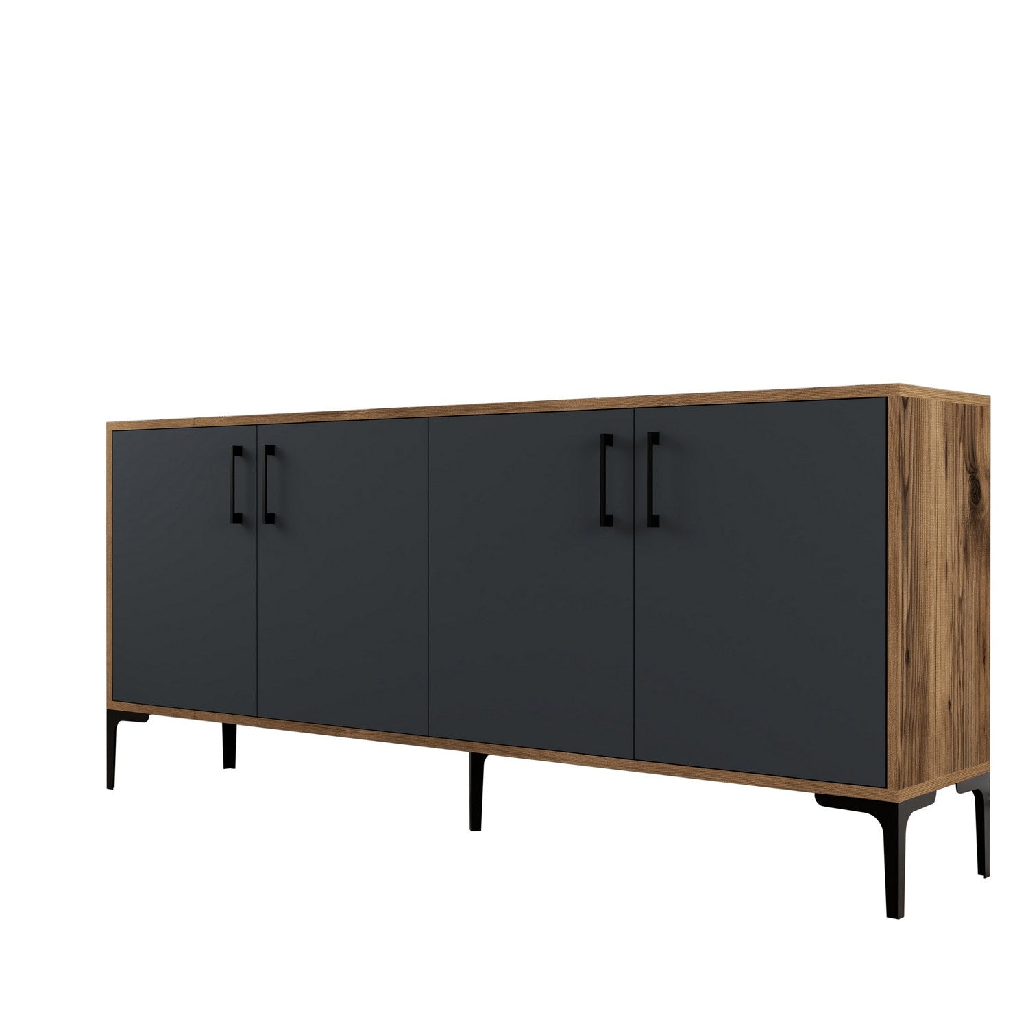 Konzolni stol Kiev - Walnut, Anthracite | AG-vitahome.hr