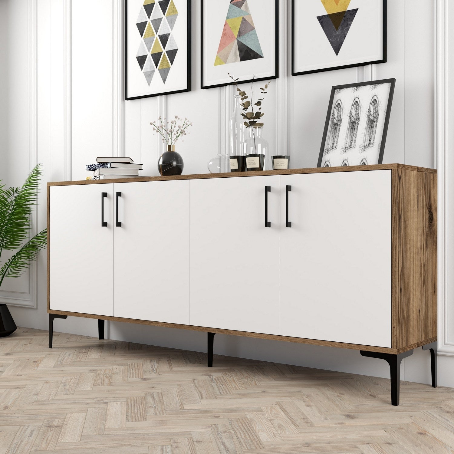 Konzolni stol Kiev - Walnut, White | AG-vitahome.hr
