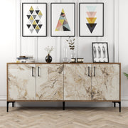 Konzolni stol Kiev - Walnut, White Marble | AG-vitahome.hr