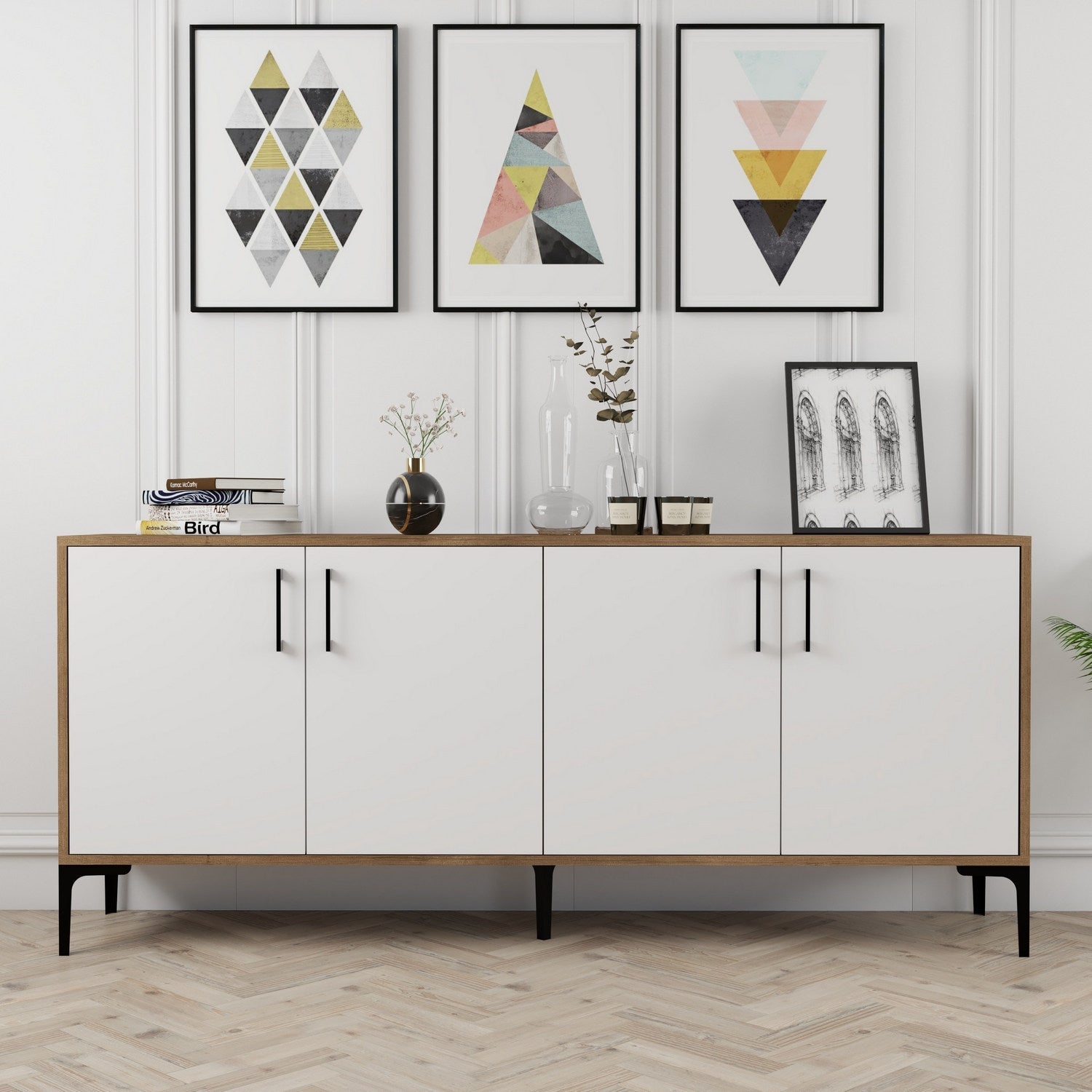 Konzolni stol Kiev - Walnut, White | AG-vitahome.hr