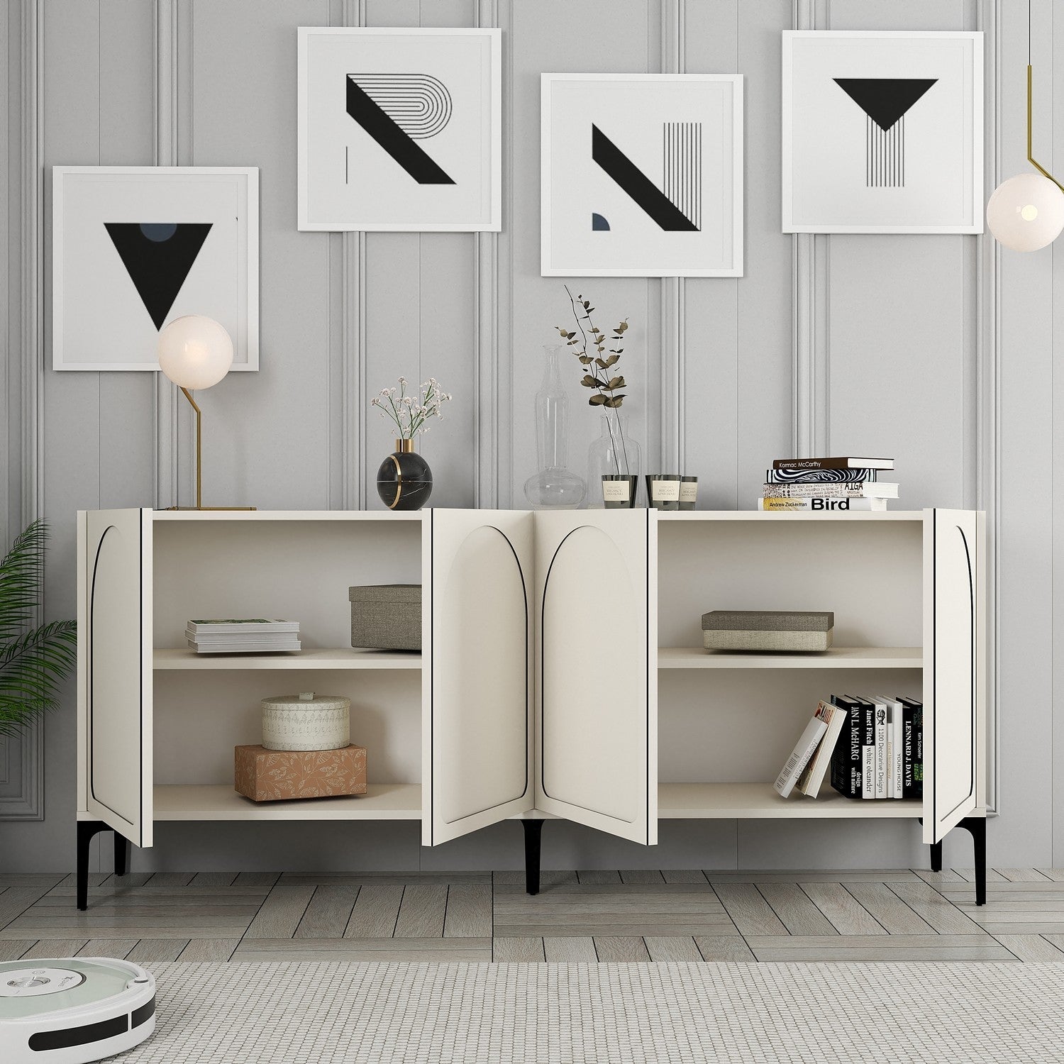 Konzolni stol Lyon 79 - Cream, Black | AG-vitahome.hr