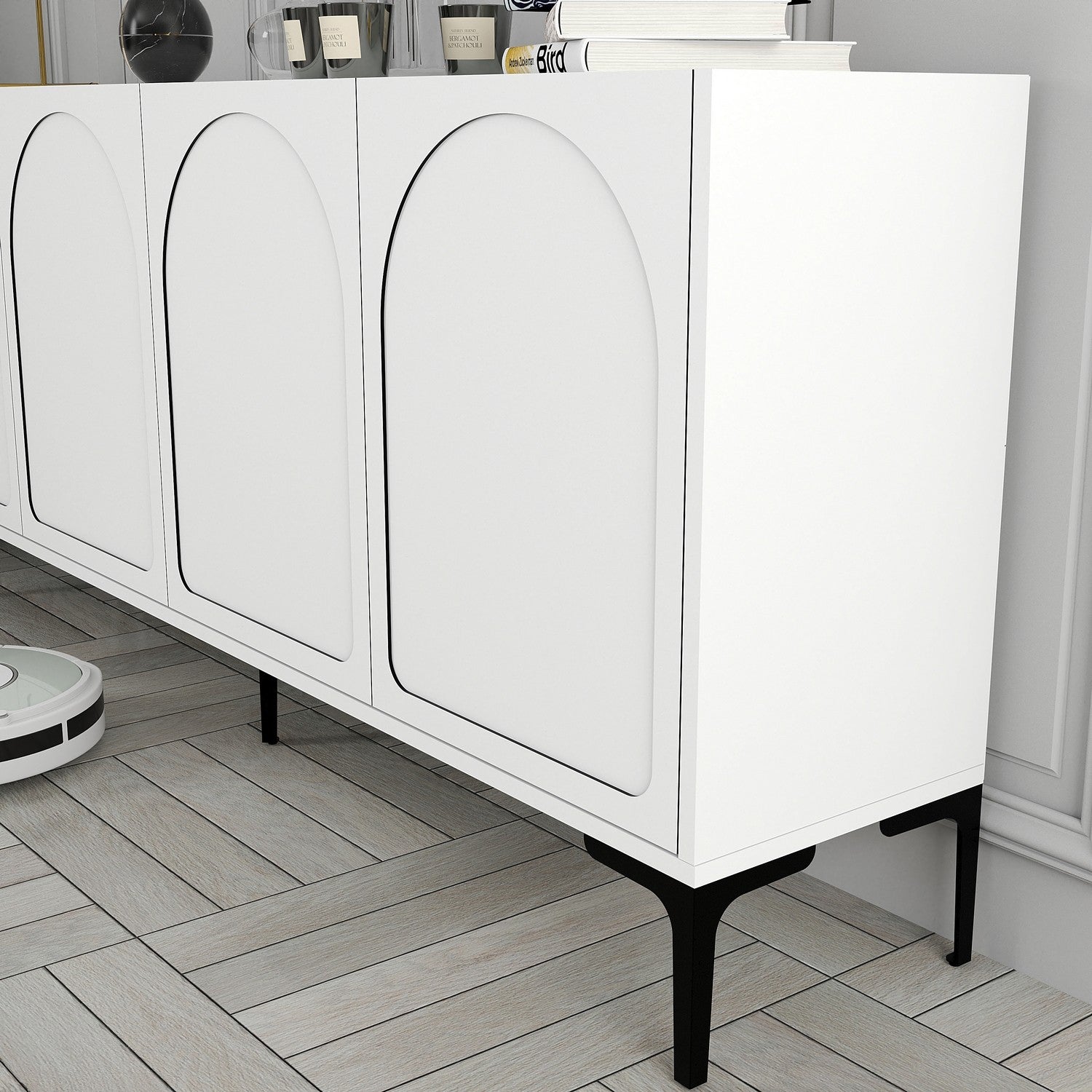 Konzolni stol Lyon 79 - White, Black | AG-vitahome.hr