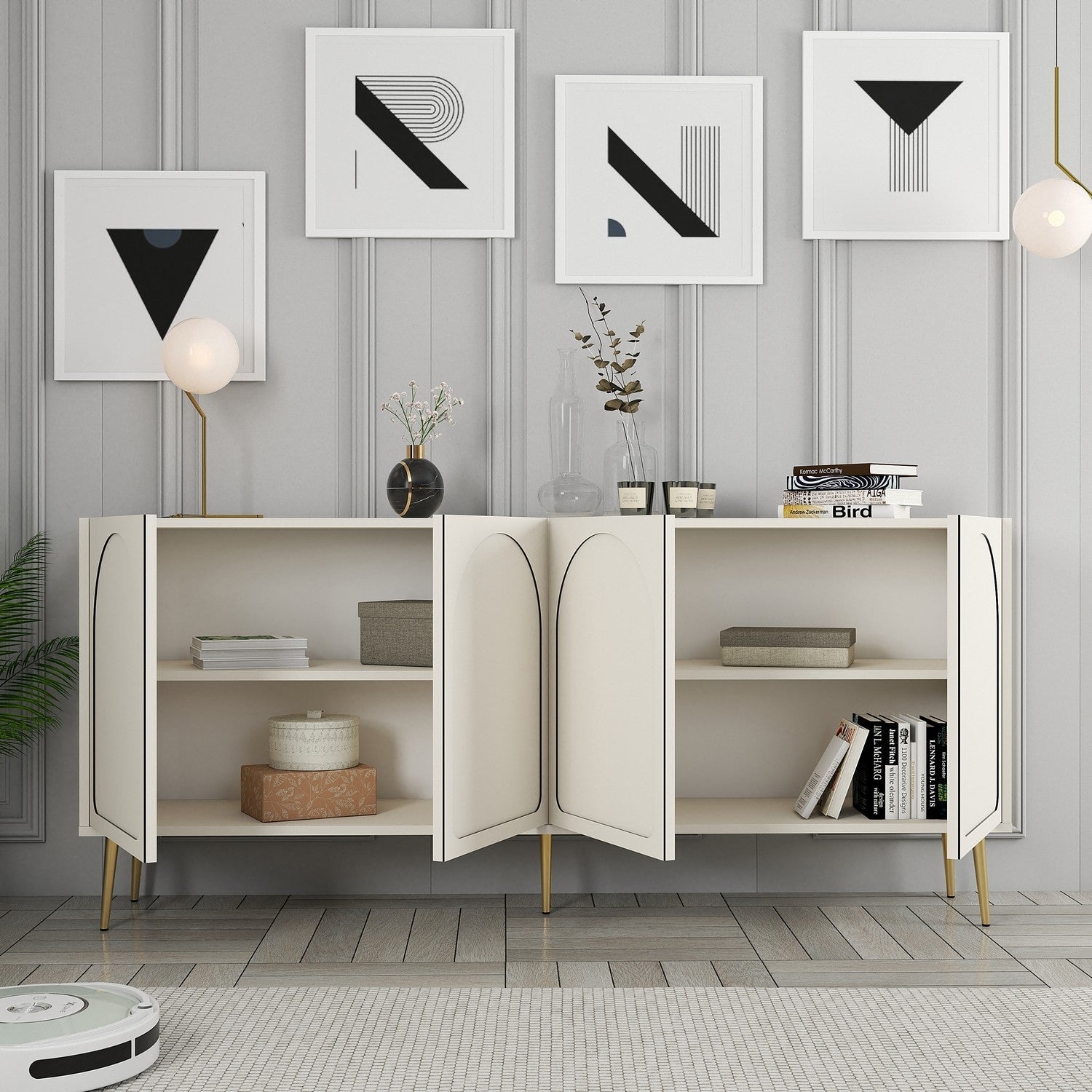 Konzolni stol Lyon 80 - Cream, Gold | AG-vitahome.hr
