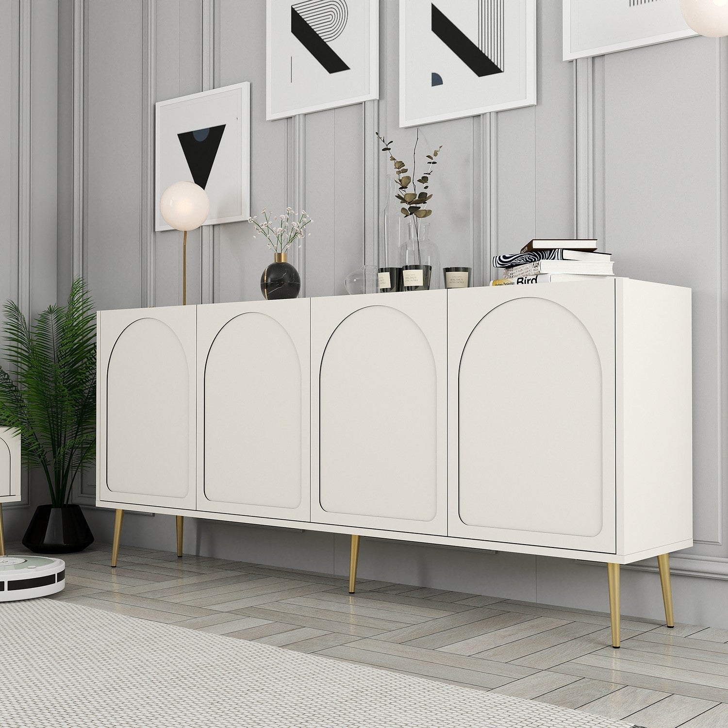Konzolni stol Lyon 80 - Cream, Gold | AG-vitahome.hr