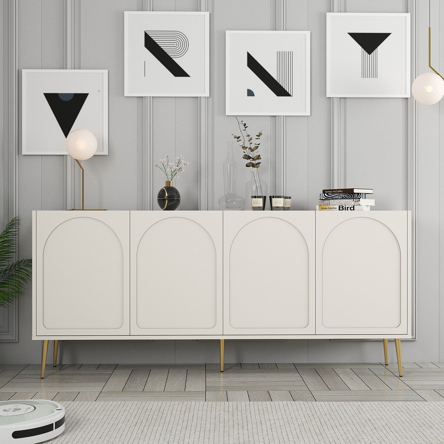 Konzolni stol Lyon 80 - Cream, Gold | AG-vitahome.hr