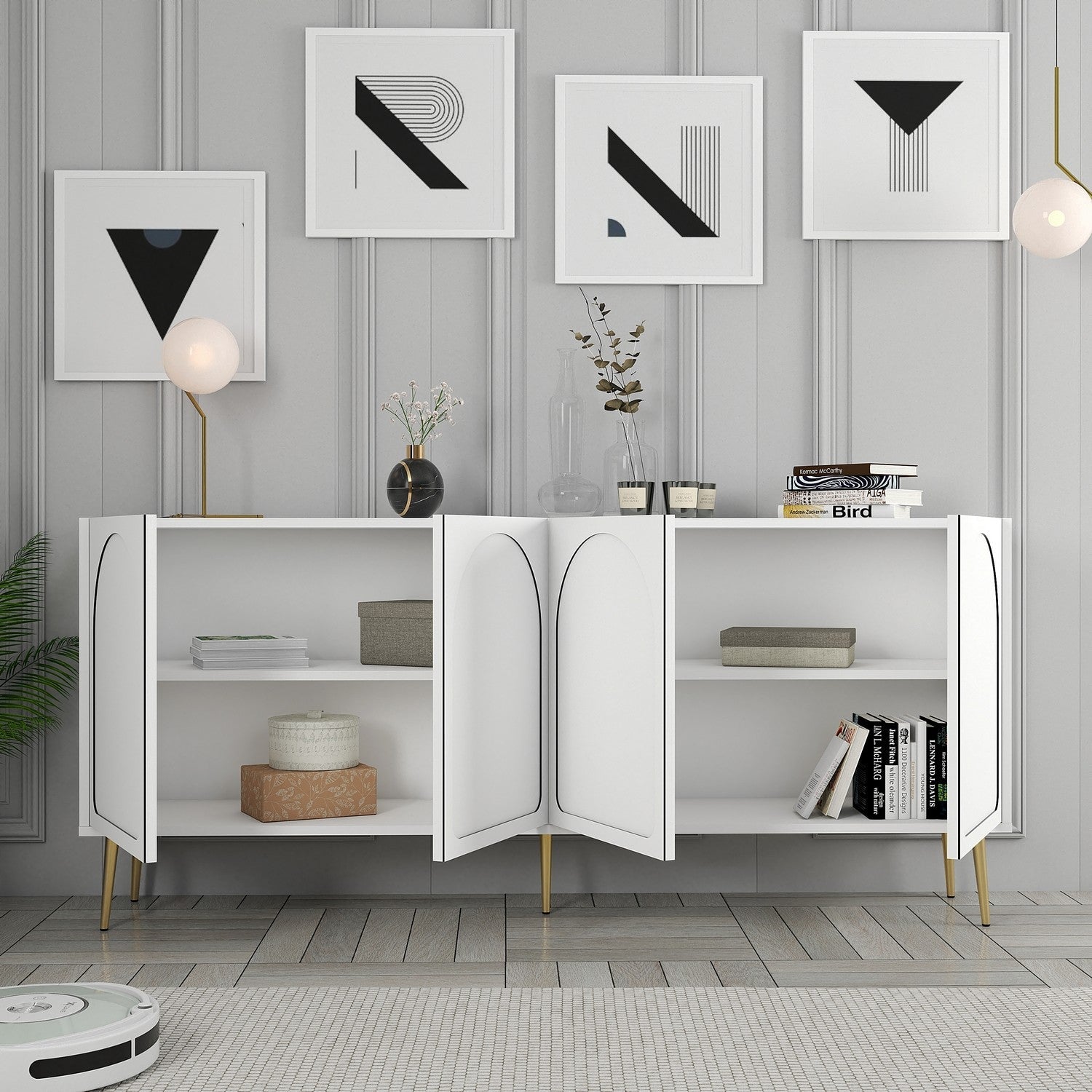 Konzolni stol Lyon 80 - White, Gold | AG-vitahome.hr