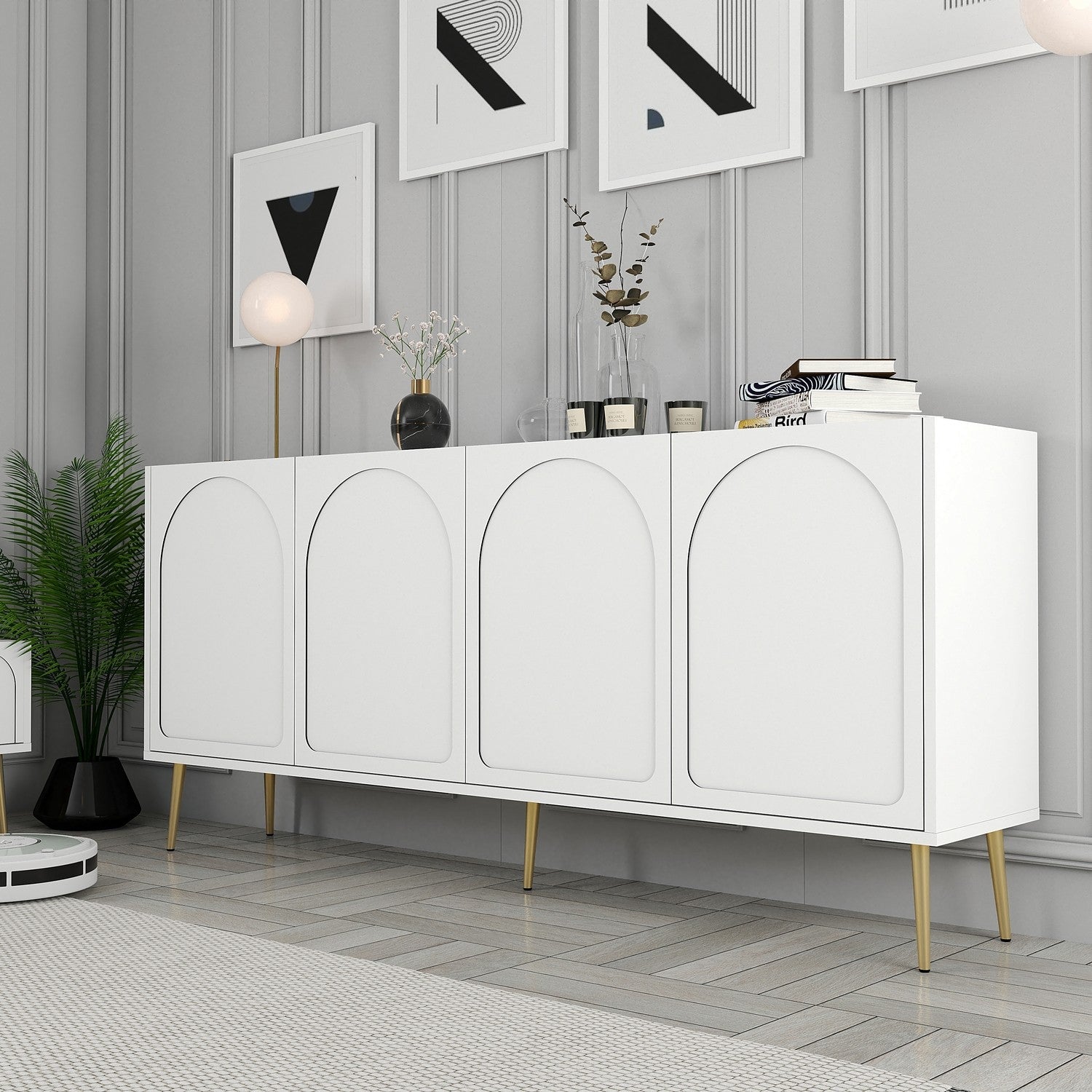 Konzolni stol Lyon 80 - White, Gold | AG-vitahome.hr