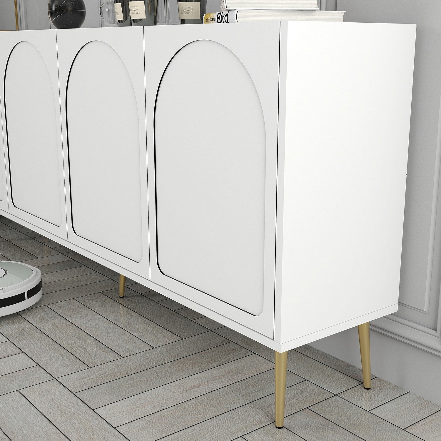 Konzolni stol Lyon 80 - White, Gold | AG-vitahome.hr