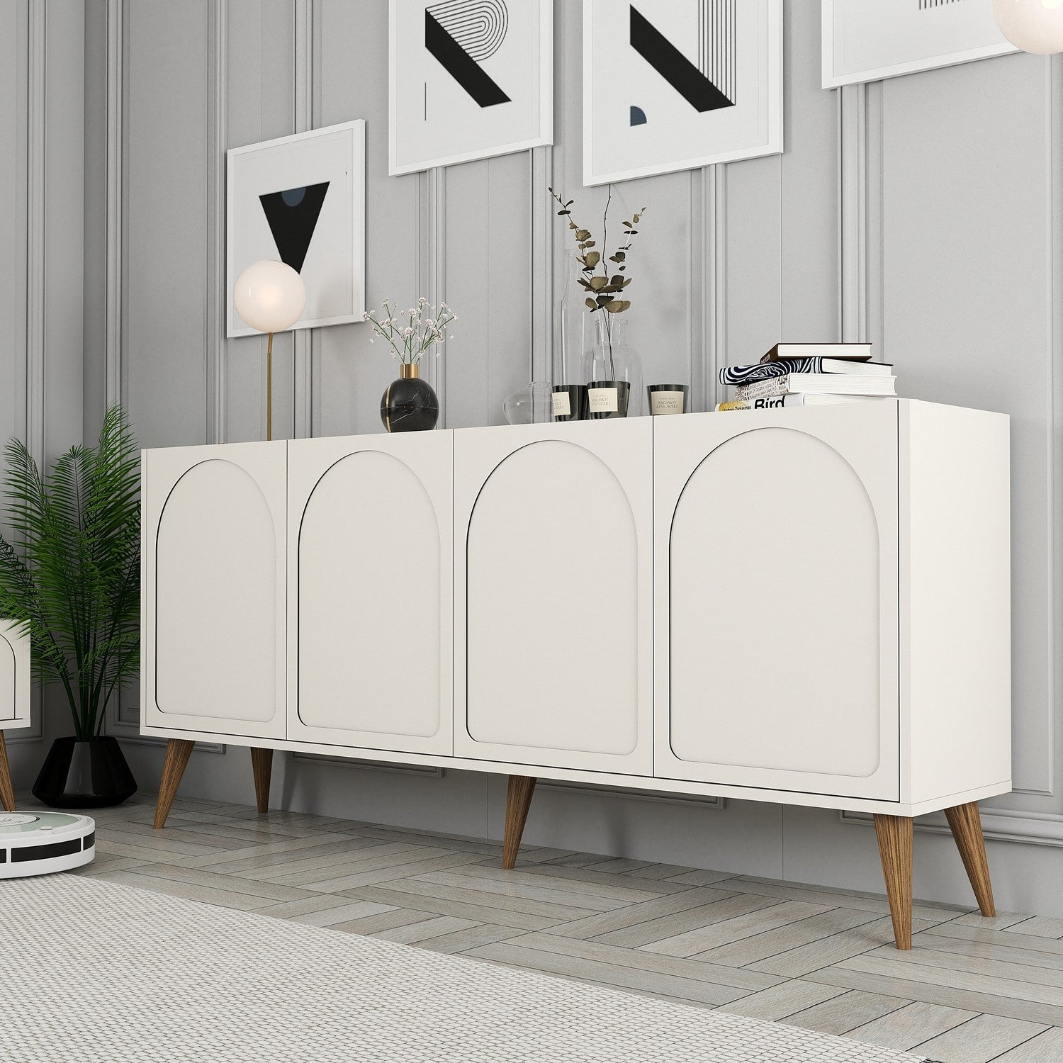 Konzolni stol Lyon 81 - Cream, Walnut | AG-vitahome.hr