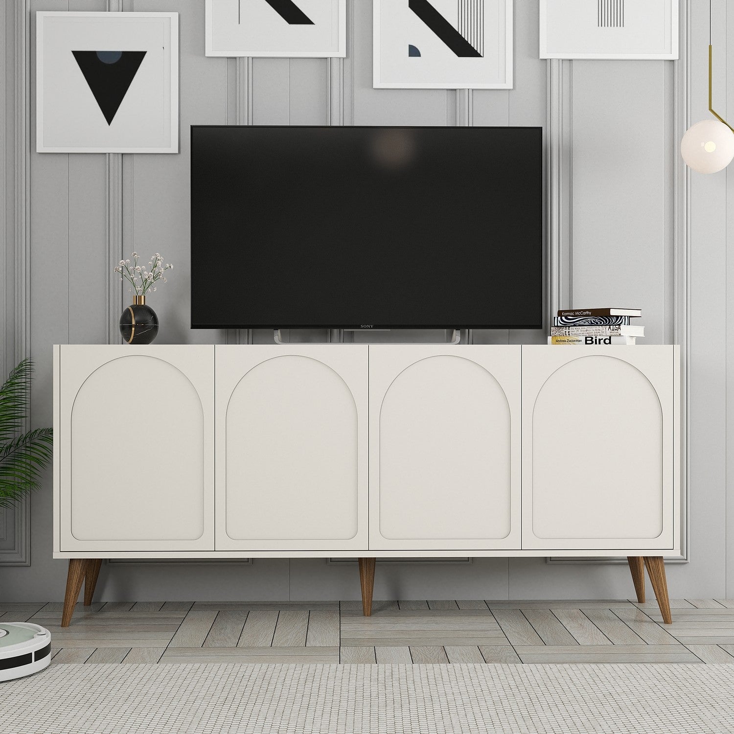 Konzolni stol Lyon 81 - Cream, Walnut | AG-vitahome.hr