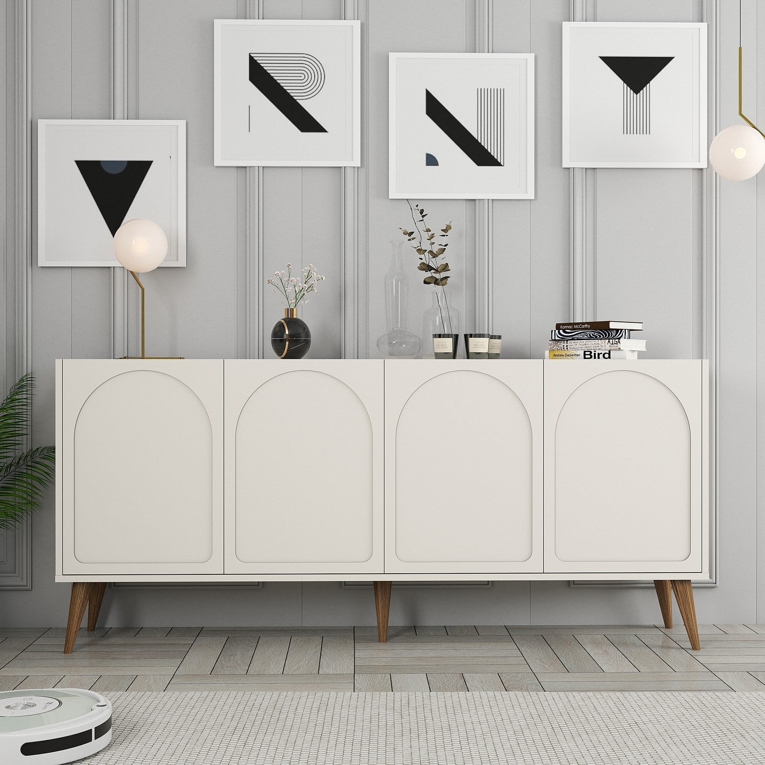 Konzolni stol Lyon 81 - Cream, Walnut | AG-vitahome.hr