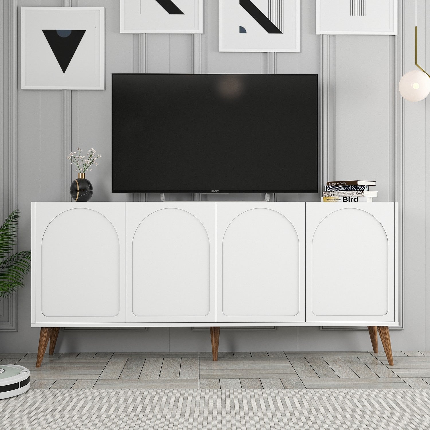 Konzolni stol Lyon 81 - White, Walnut | AG-vitahome.hr