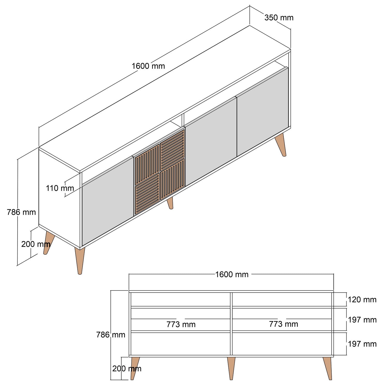 Konzolni stol Milan 160 - Walnut | AG-vitahome.hr