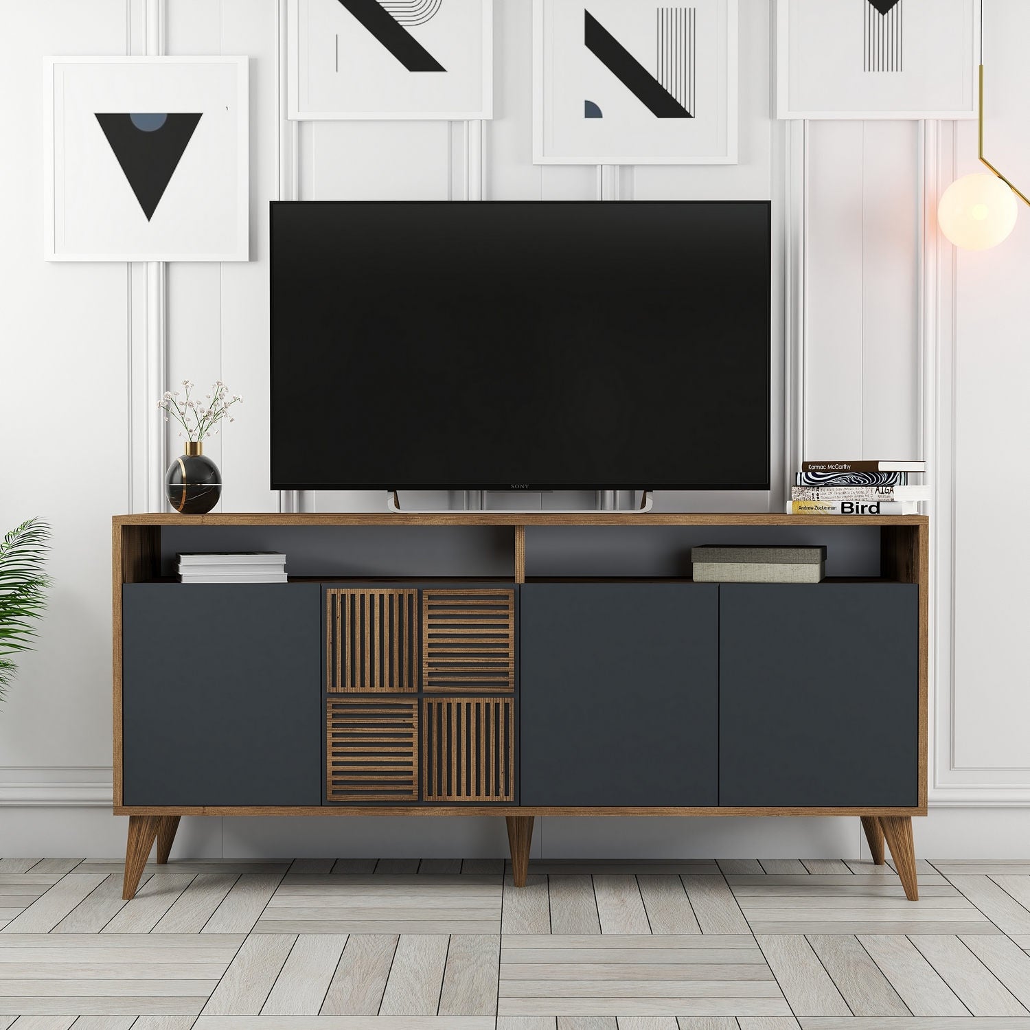 Konzolni stol Milan 160 - Walnut, Anthracite | AG-vitahome.hr