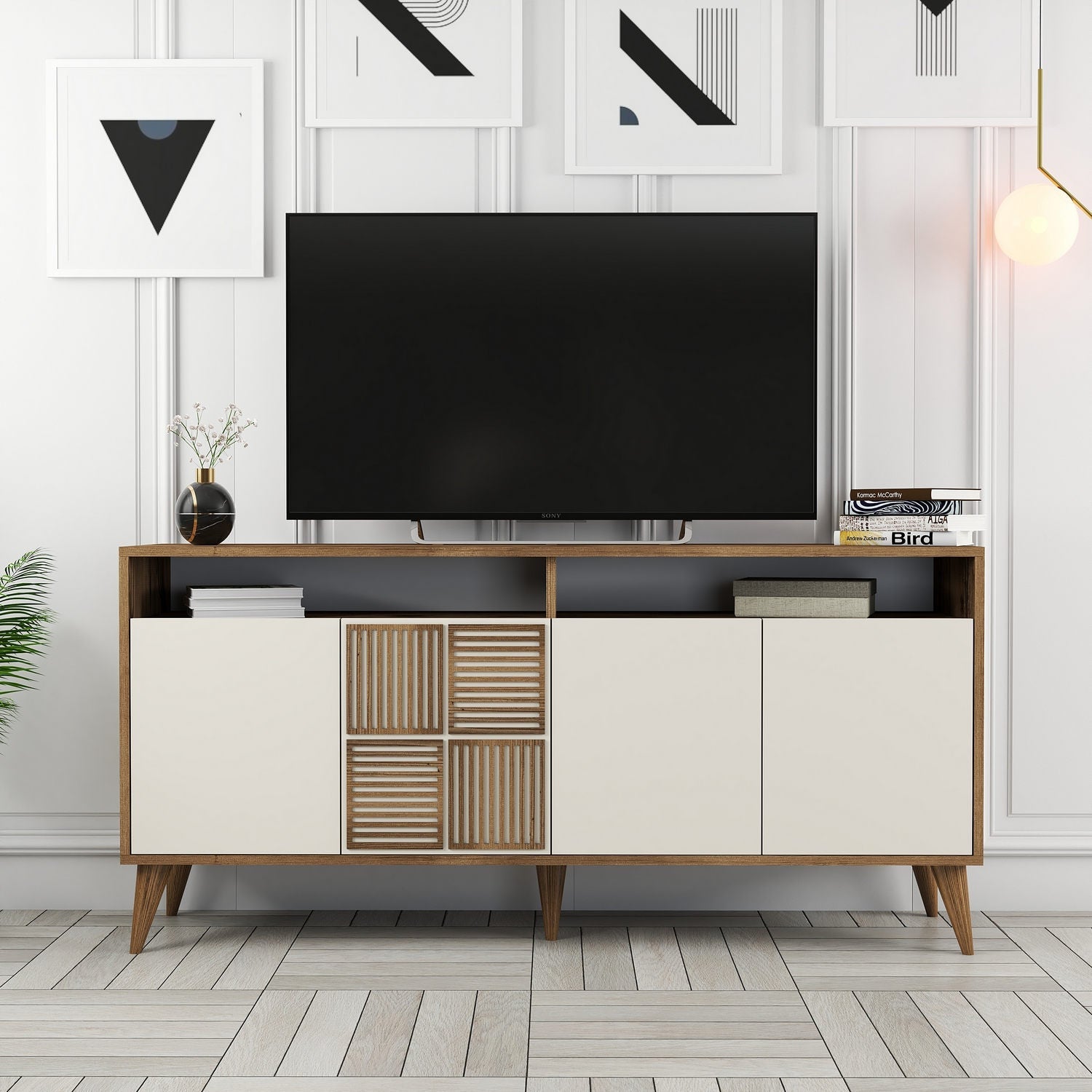 Konzolni stol Milan 160 - Walnut, Cream | AG-vitahome.hr
