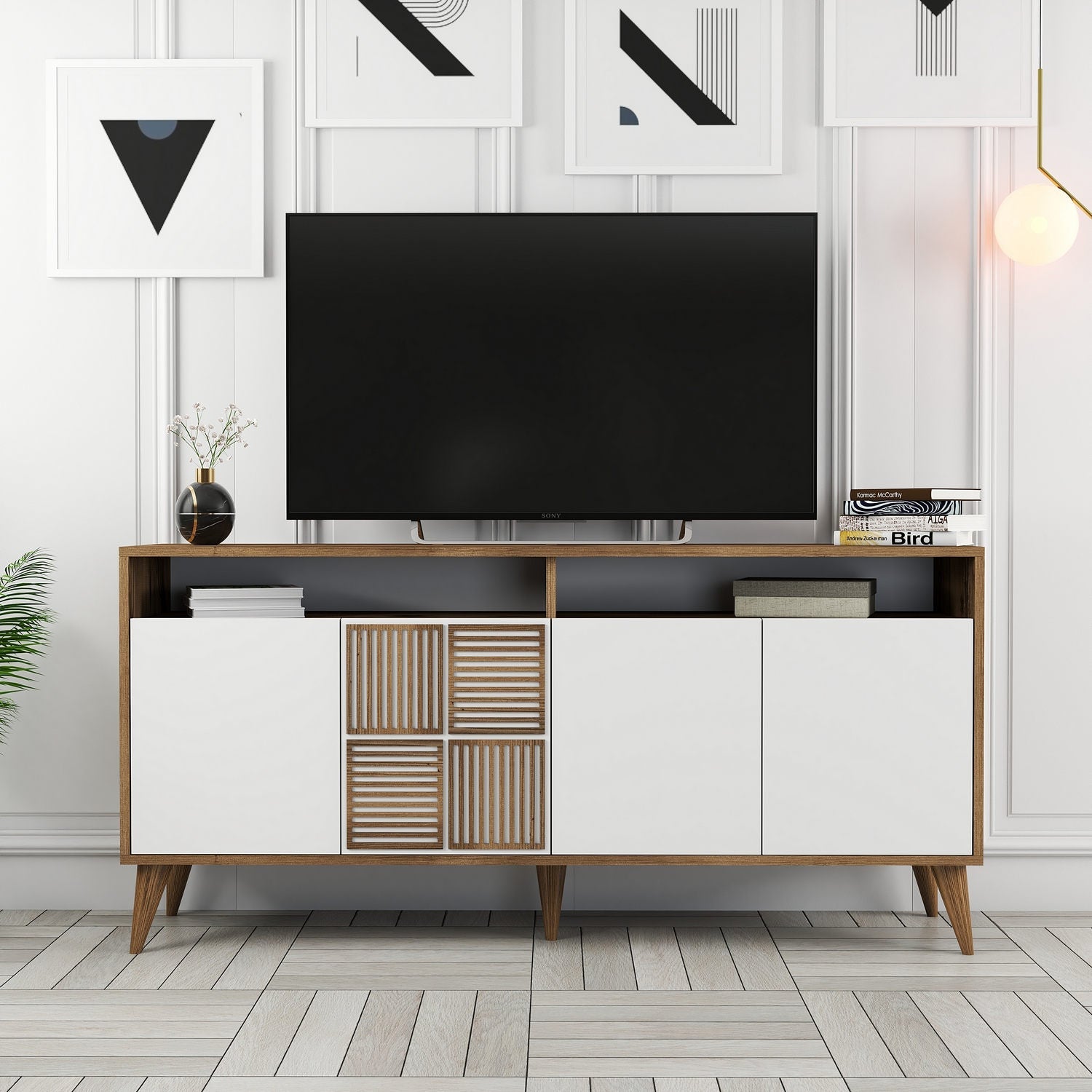 Konzolni stol Milan 160 - Walnut, White | AG-vitahome.hr