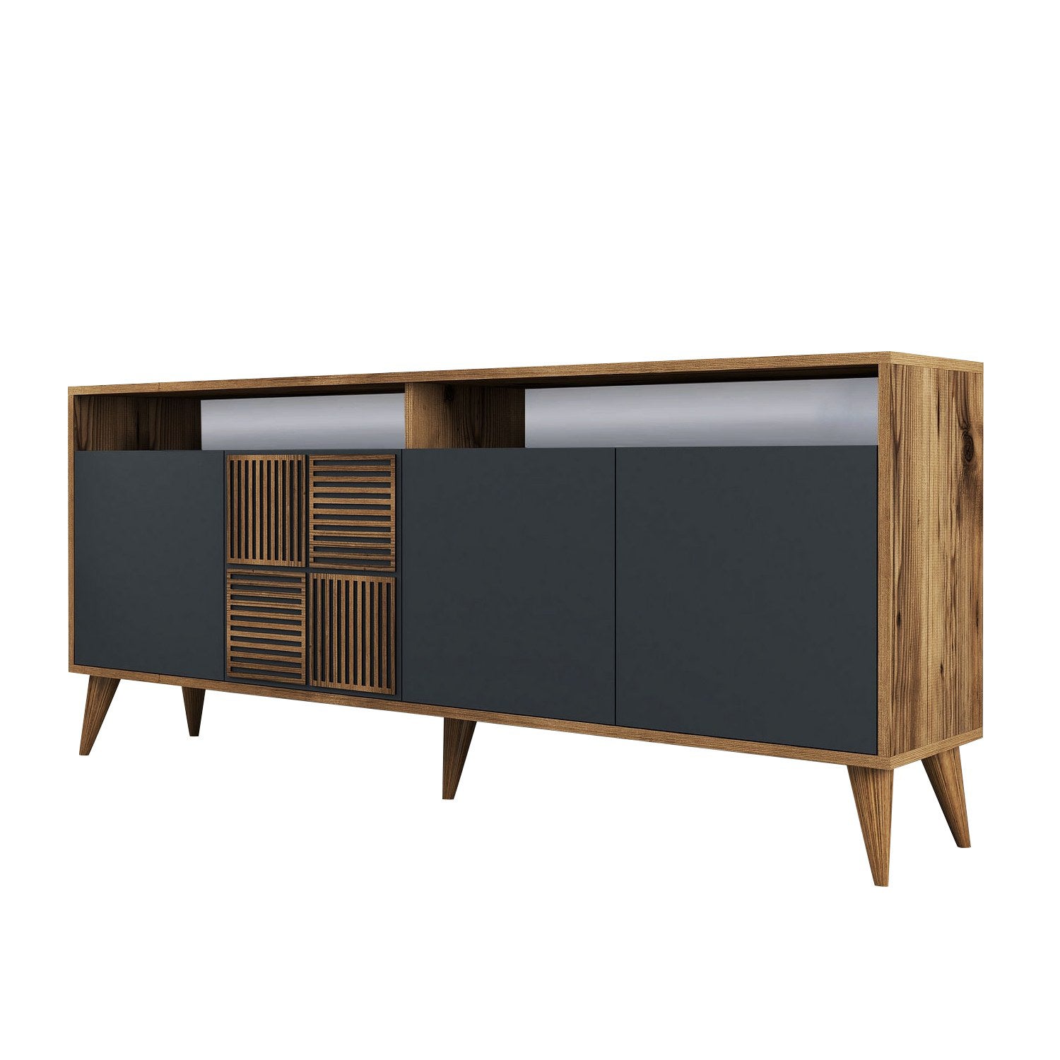 Konzolni stol Milan - Walnut, Anthracite | AG-vitahome.hr