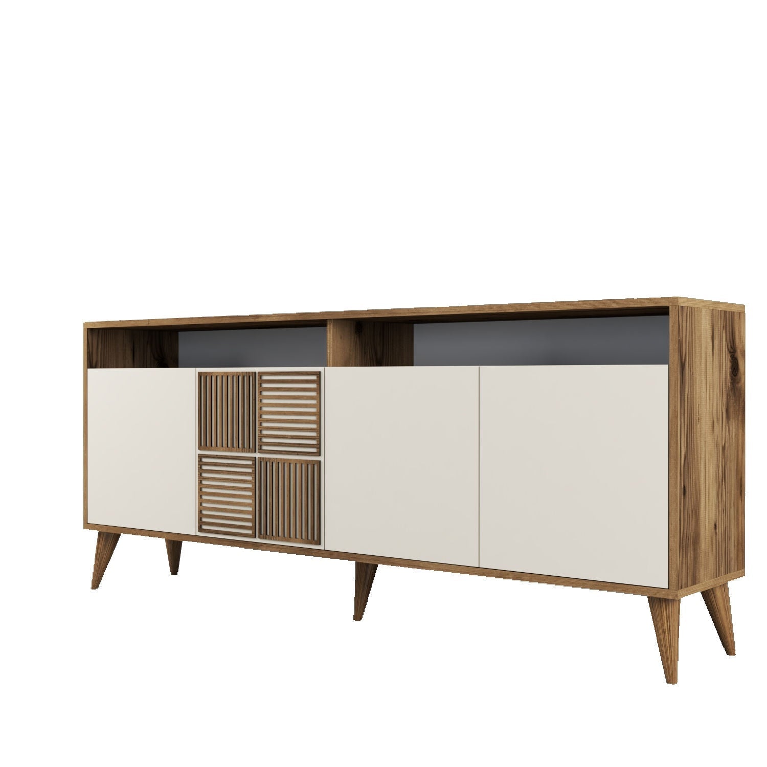 Konzolni stol Milan - Walnut, Cream | AG-vitahome.hr