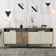 Konzolni stol Milan - Walnut, Travertine | AG-vitahome.hr
