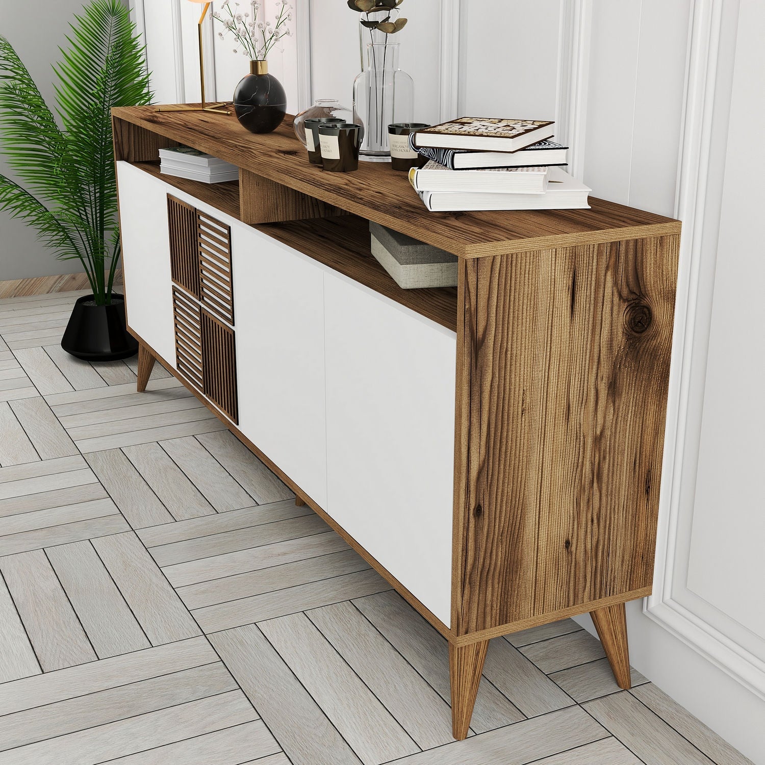 Konzolni stol Milan - Walnut, White | AG-vitahome.hr