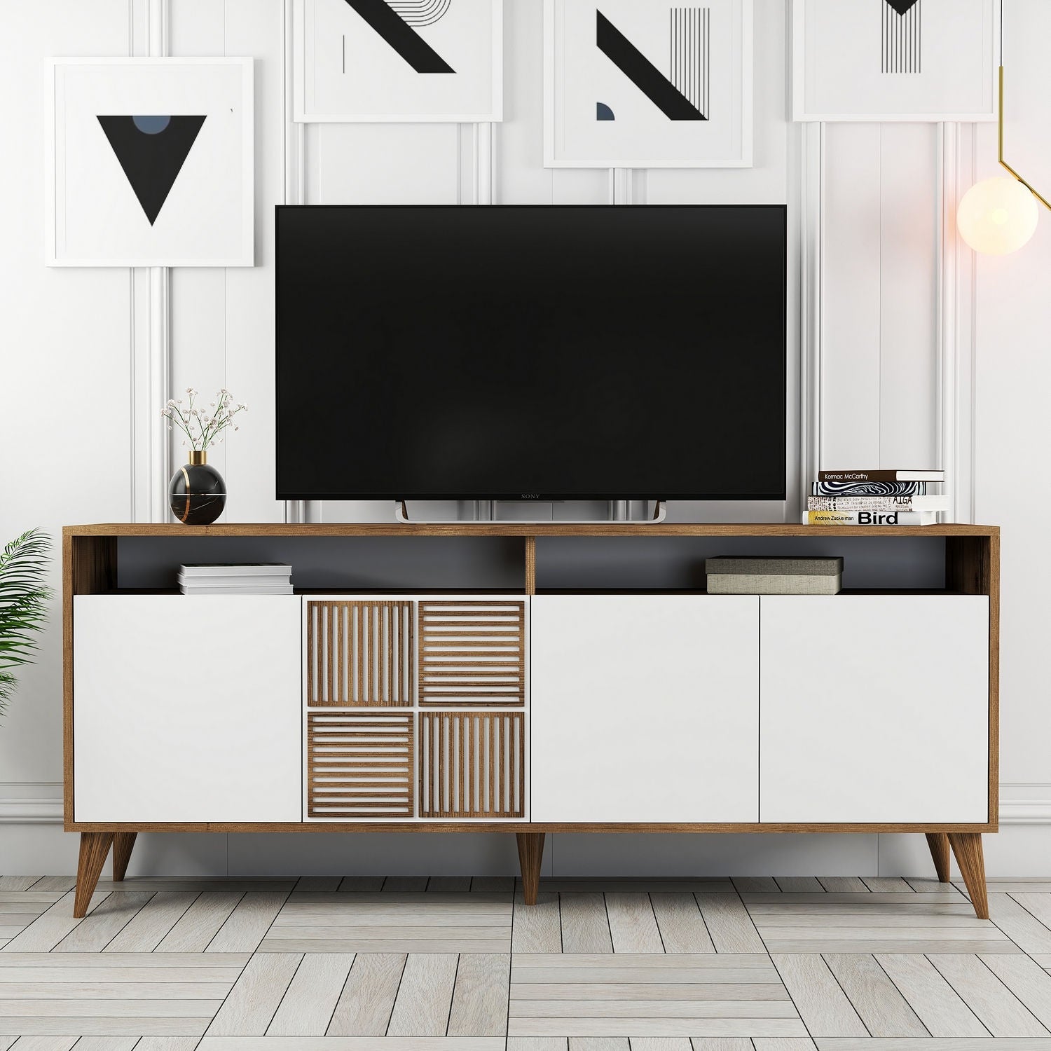 Konzolni stol Milan - Walnut, White | AG-vitahome.hr