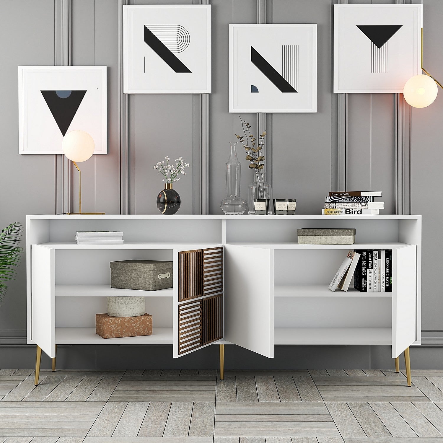 Konzolni stol Milan - White, Gold | AG-vitahome.hr