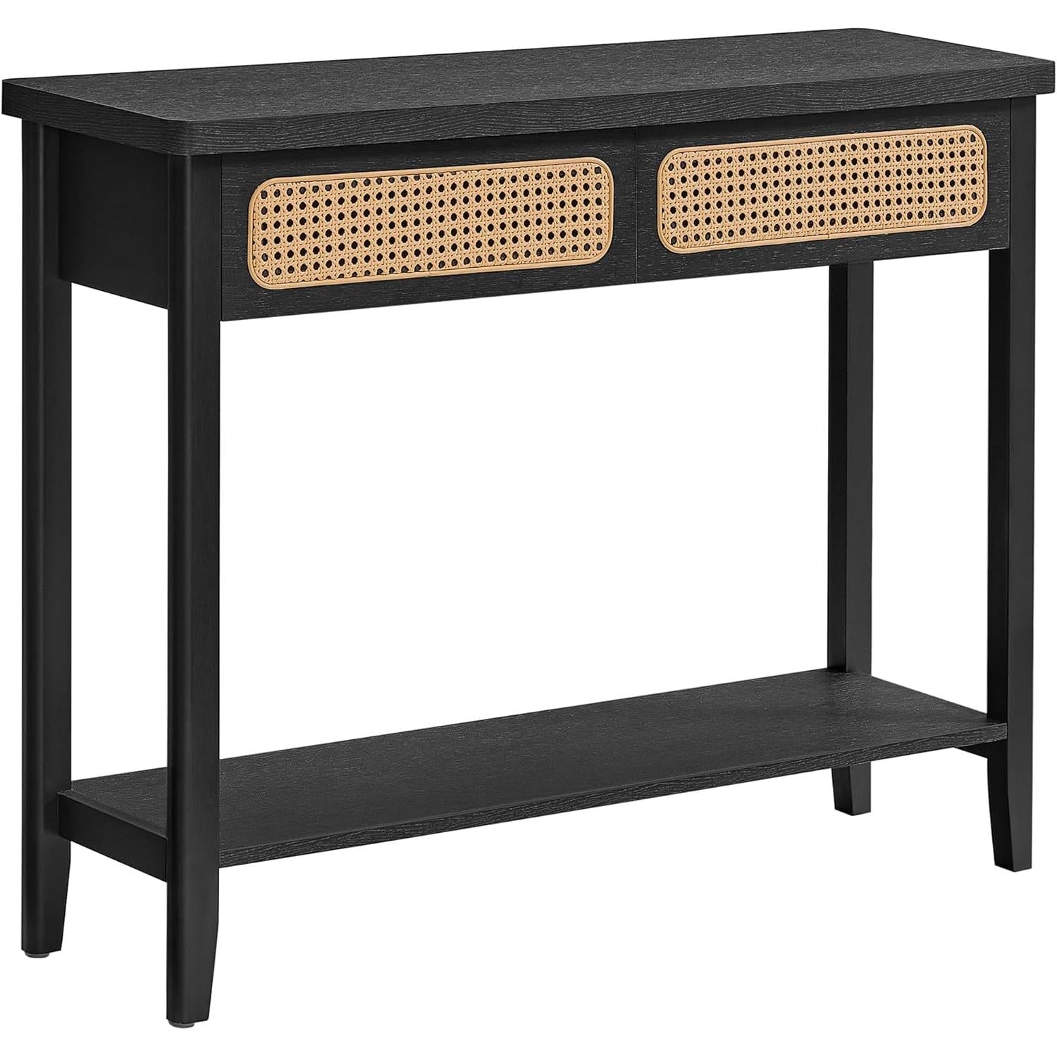 Konzolni stol s 2 ladice, 100 x 30 x 80 cm, crne boje