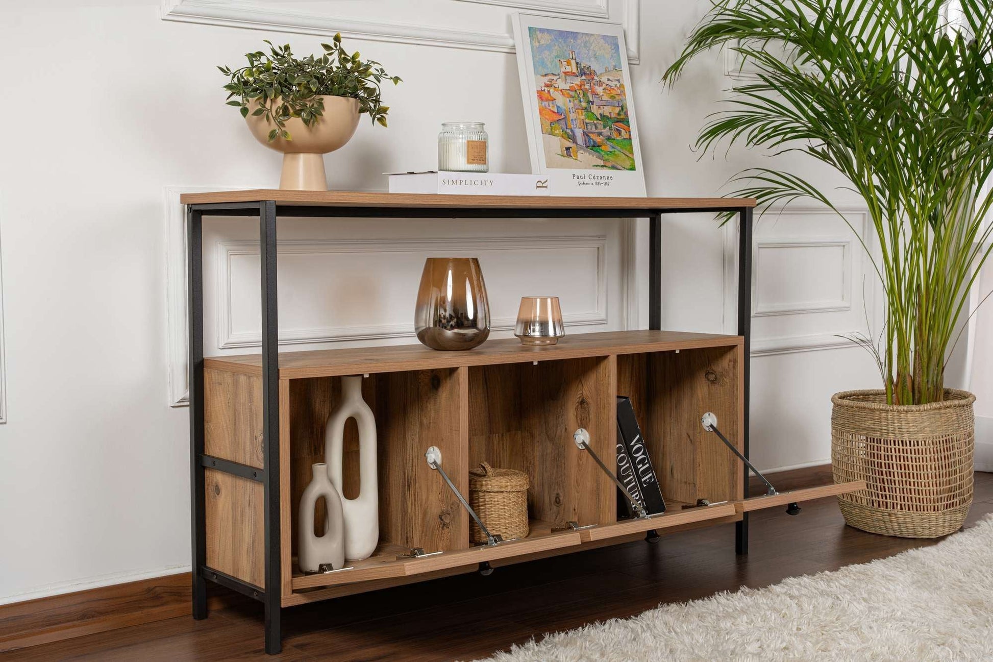 Konzolni stol Solace - Atlantic Pine, Black | AG-vitahome.hr