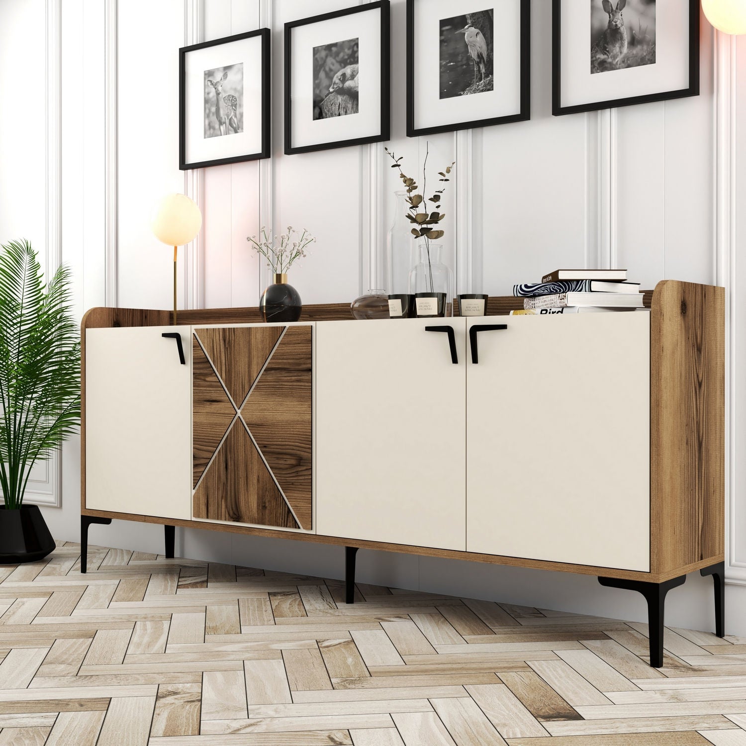 Konzolni stol Venedik - Walnut, Cream | AG-vitahome.hr