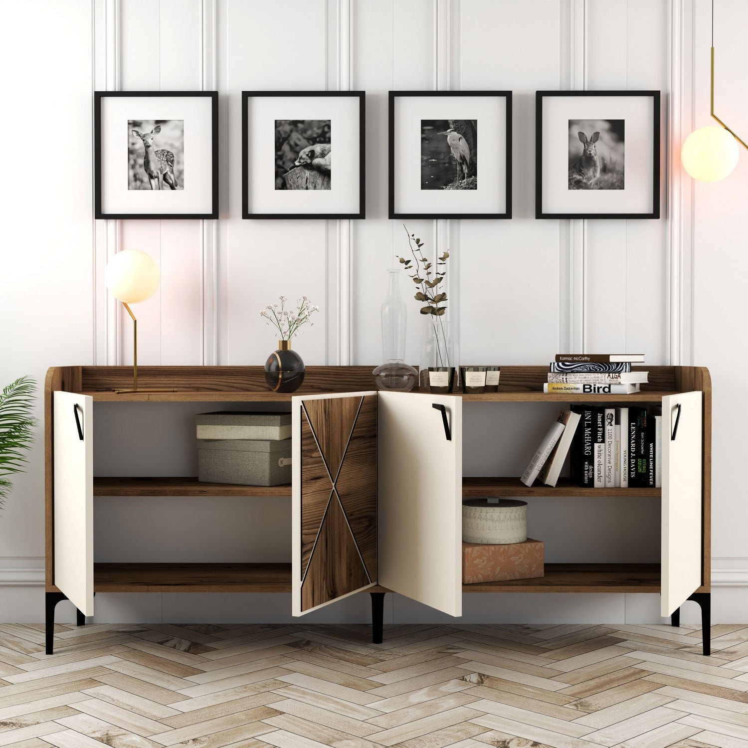 Konzolni stol Venedik - Walnut, Cream | AG-vitahome.hr