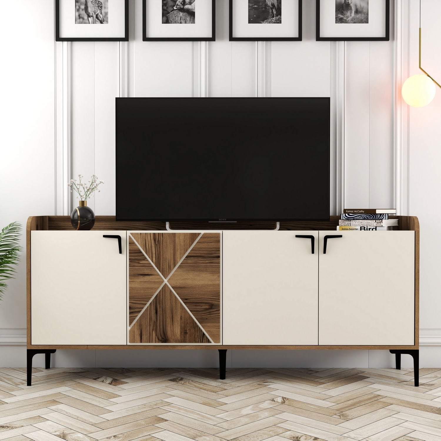 Konzolni stol Venedik - Walnut, Cream | AG-vitahome.hr