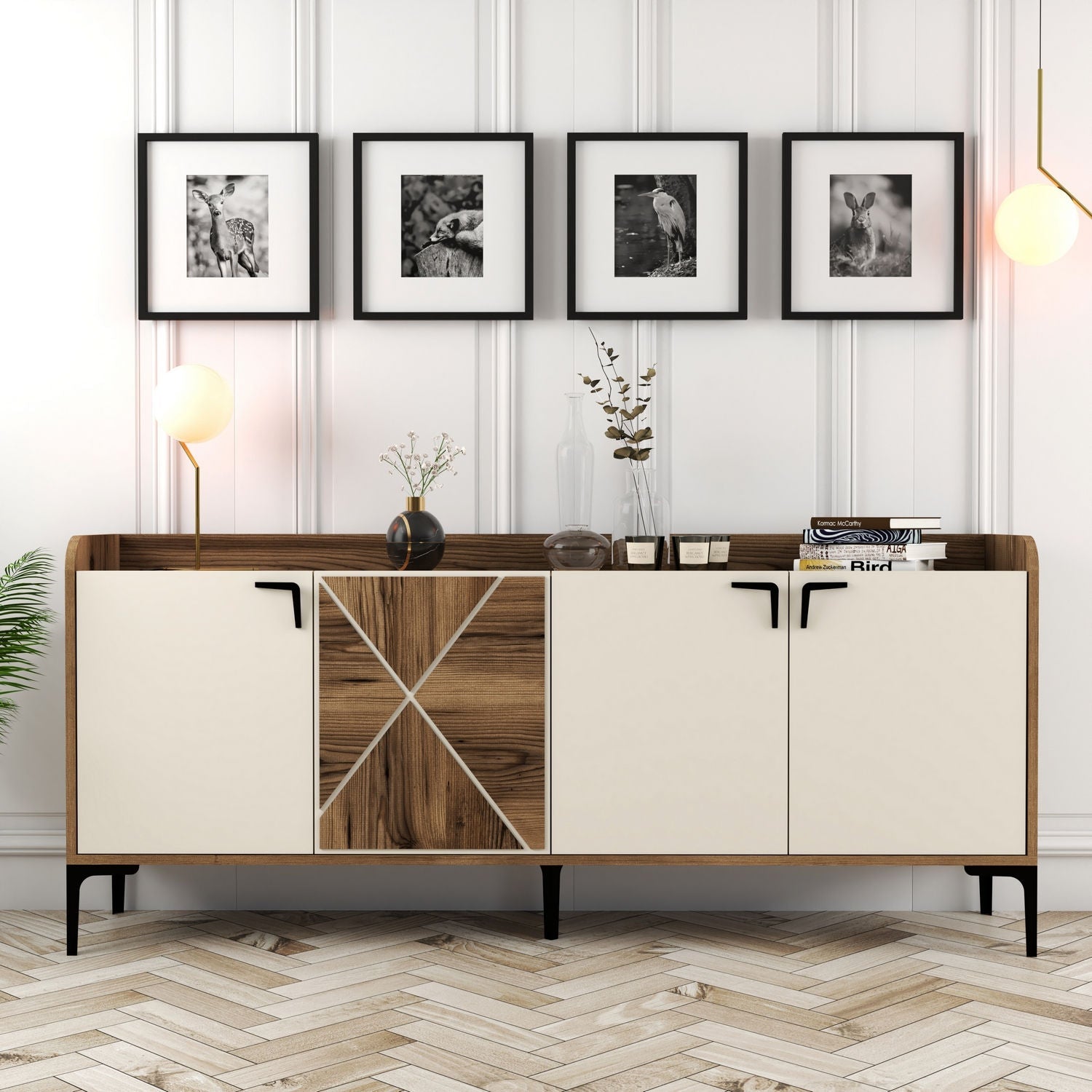 Konzolni stol Venedik - Walnut, Cream | AG-vitahome.hr