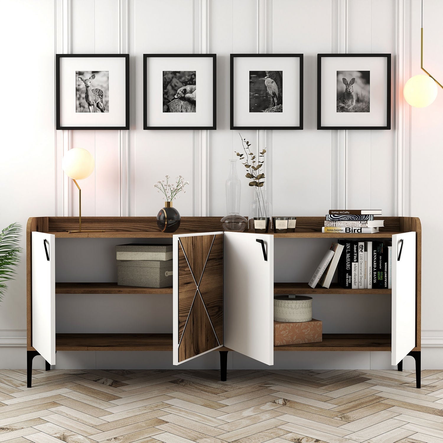 Konzolni stol Venedik - Walnut, White | AG-vitahome.hr