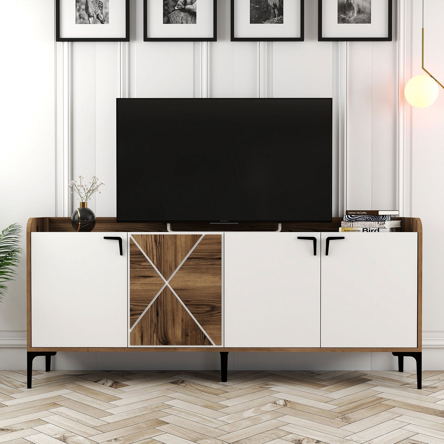 Konzolni stol Venedik - Walnut, White | AG-vitahome.hr