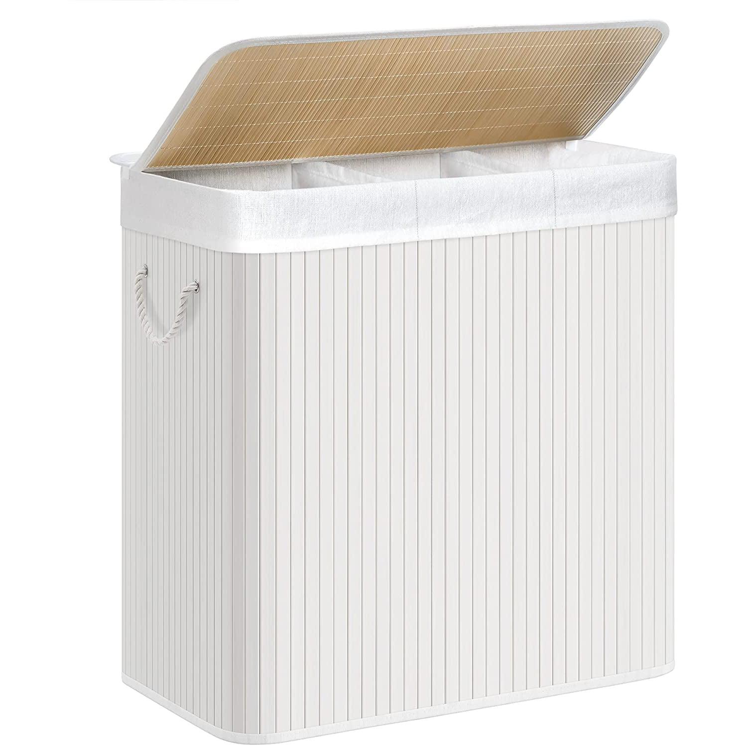 Košara za rublje 150L, 60 x 61,5 x 40 cm, bijela | SONGMICS-vitahome.hr