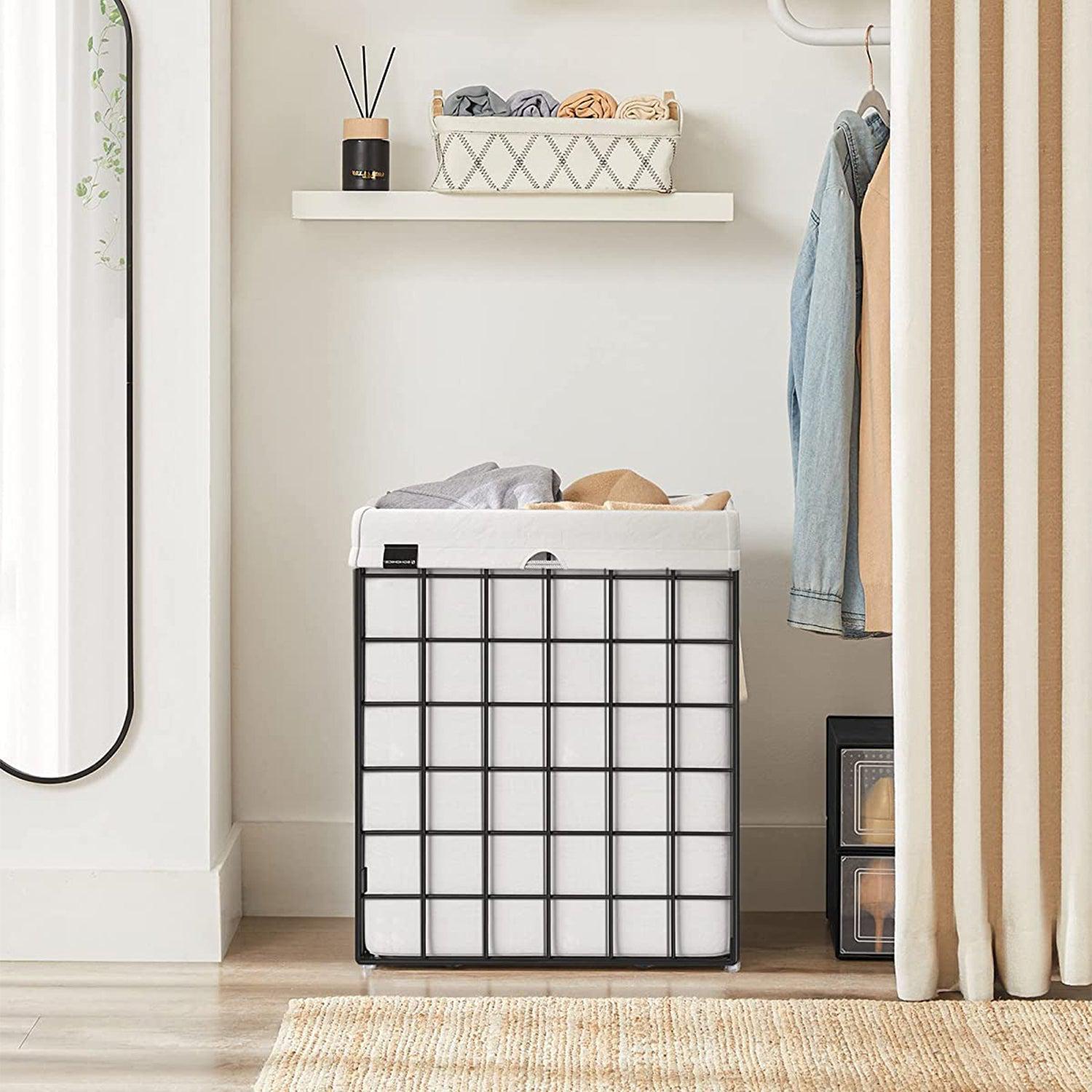 Košara za rublje 90 L, sklopivi stalak za odjeću, koji se može skinuti i prati | SONGMICS-vitahome.hr
