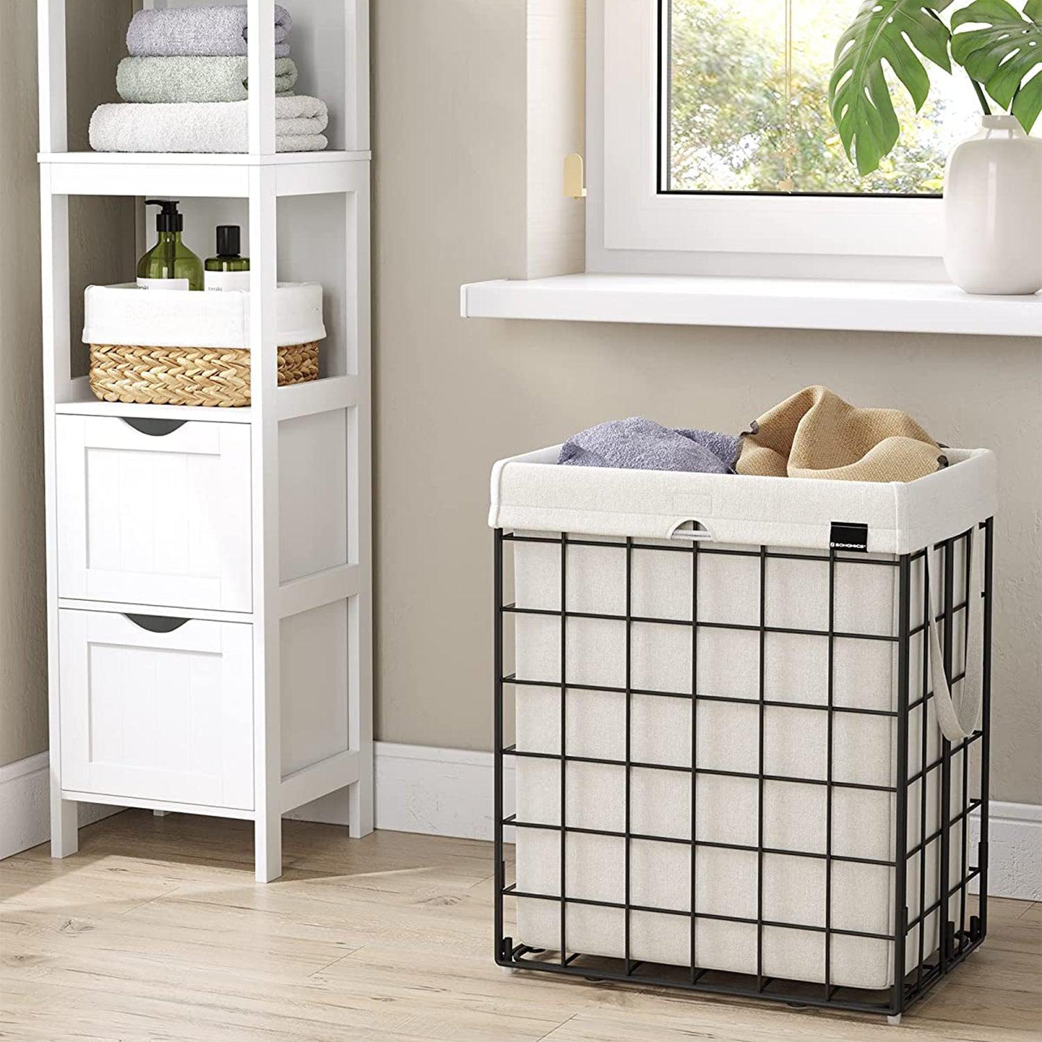 Košara za rublje 90 L, sklopivi stalak za odjeću, koji se može skinuti i prati | SONGMICS-vitahome.hr