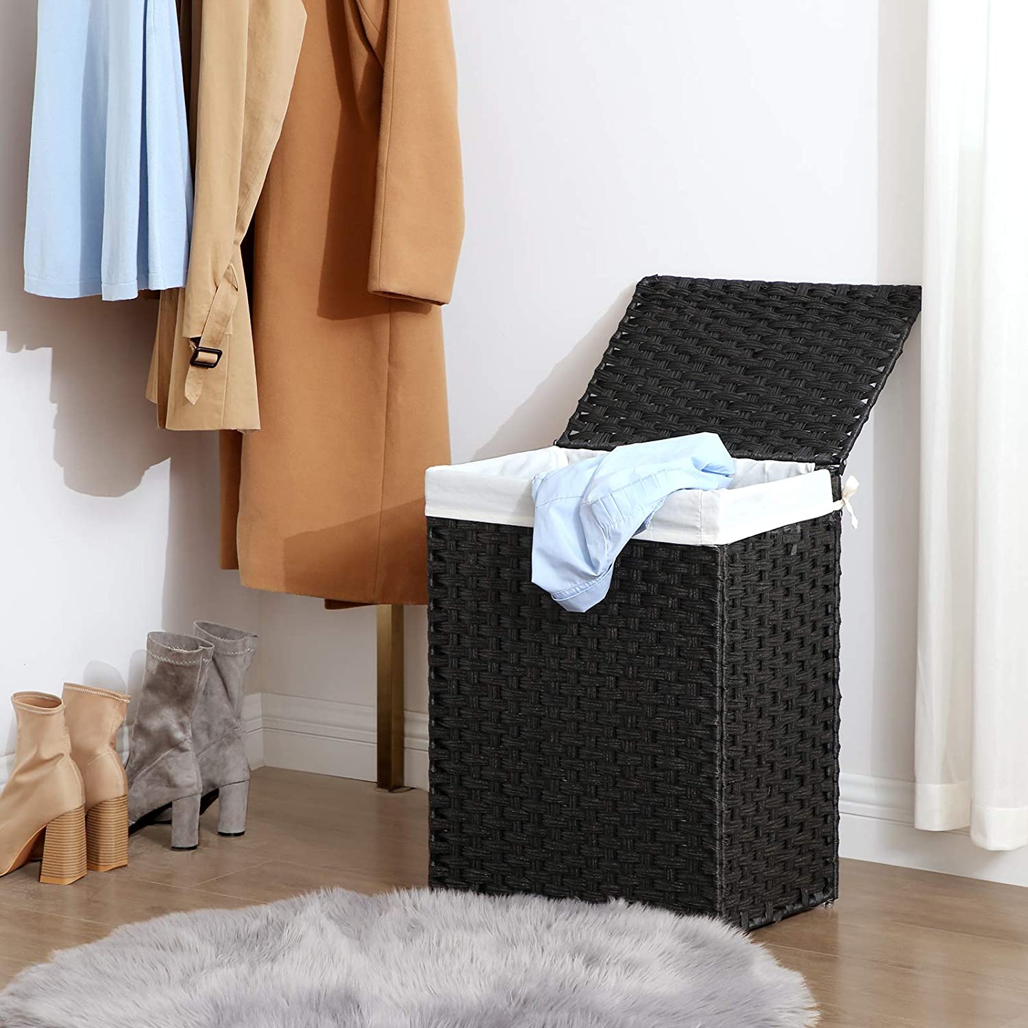 Košara za rublje 90L, košara za odjeću s poklopcem i ručkom | SONGMICS-vitahome.hr